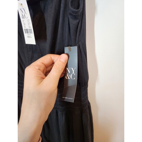 NWT new york and company NY&C black off the shoulder maxi slit dress size S - Picture 8 of 8